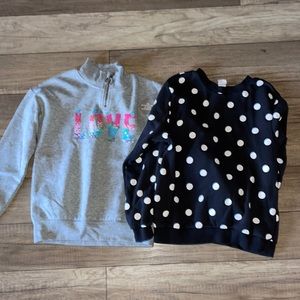 New H&M girls kids childs black gray sweatshirts sweatshirt size medium M sz 8